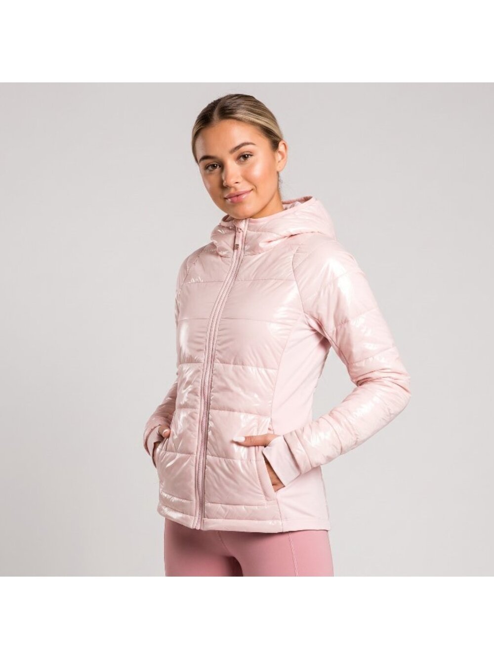 IVL Ivory Lane Women's Insulated Puffer Jacket in Blossom Pink & size 4 NWT $198